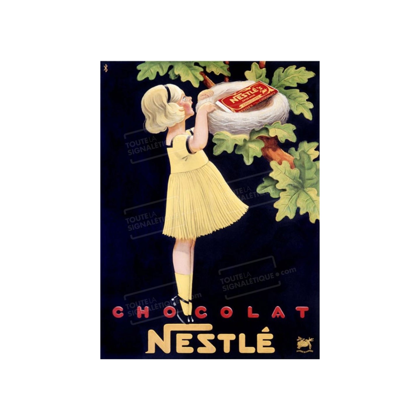 Plaque publicité  " Nestlé nid   "