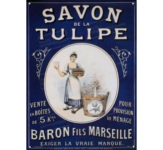 Plaque publicité " Savon de la tulipe "