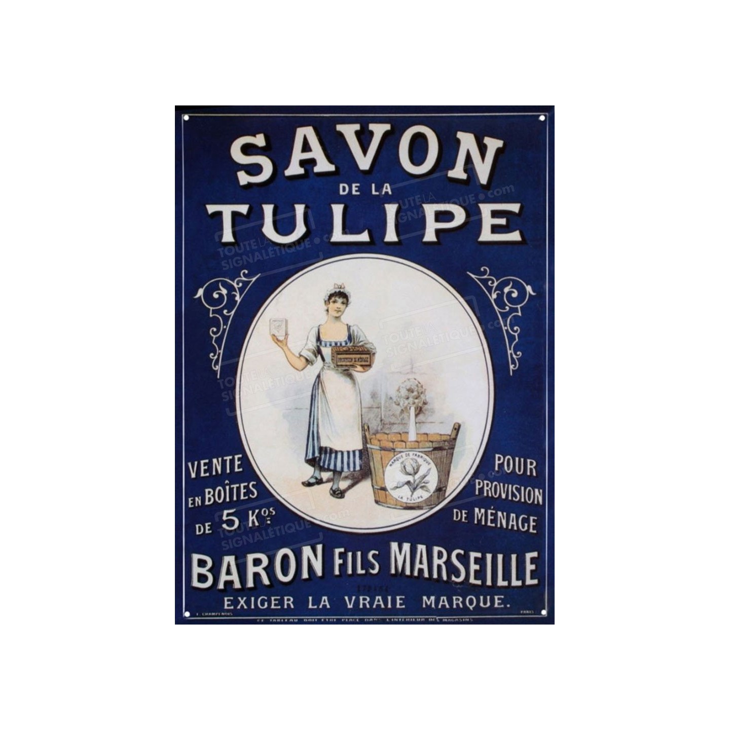 Plaque publicité " Savon de la tulipe "