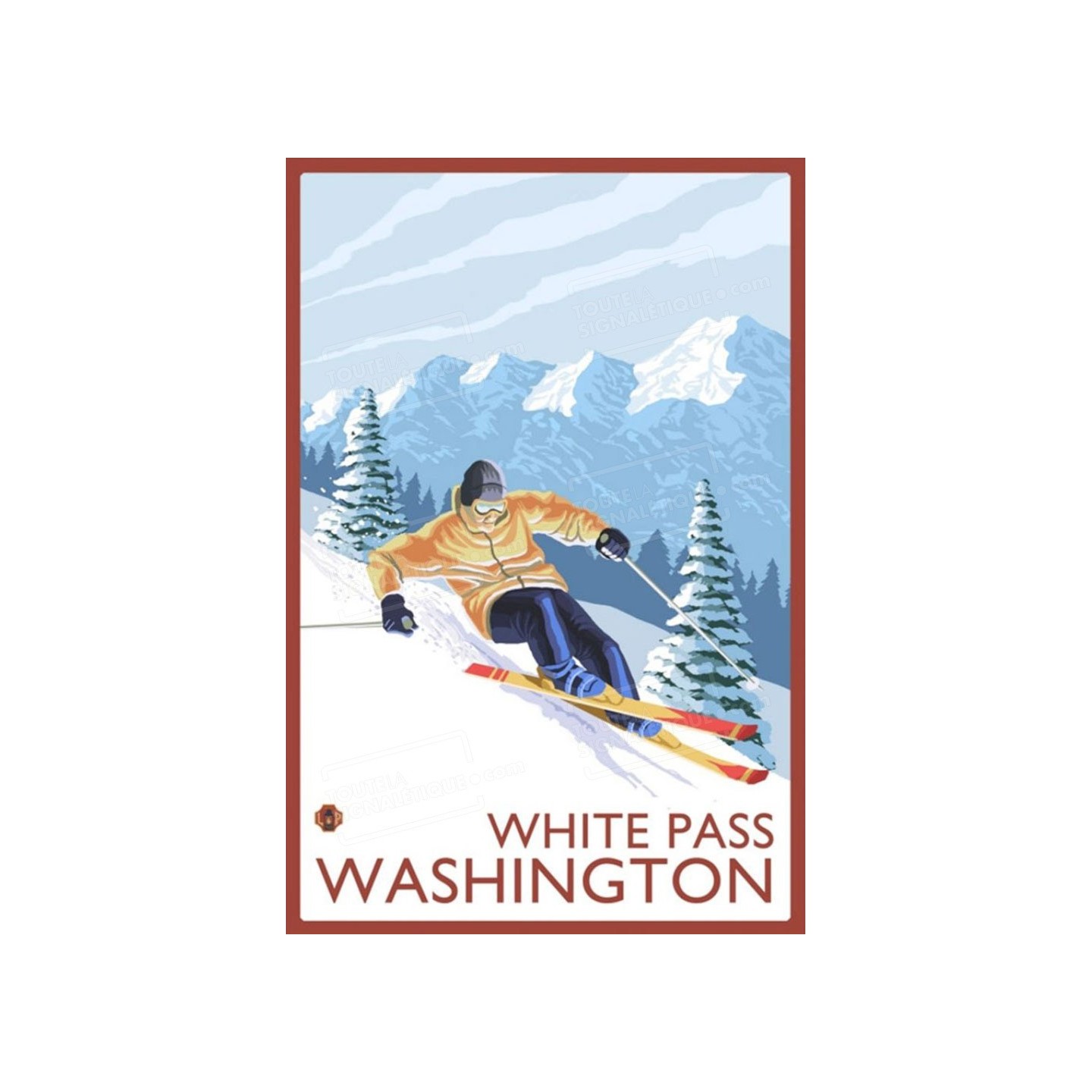 Plaque publicité " White pass Washington "