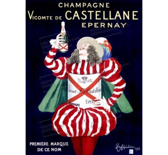 Plaque publicité " Champagne Vicomte de Castellane "