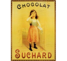 Plaque publicité vintage "Chocolat Suchard 1 fillette"