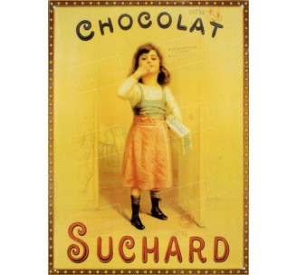 Plaque publicité " Chocolat Suchard 1 fillette "
