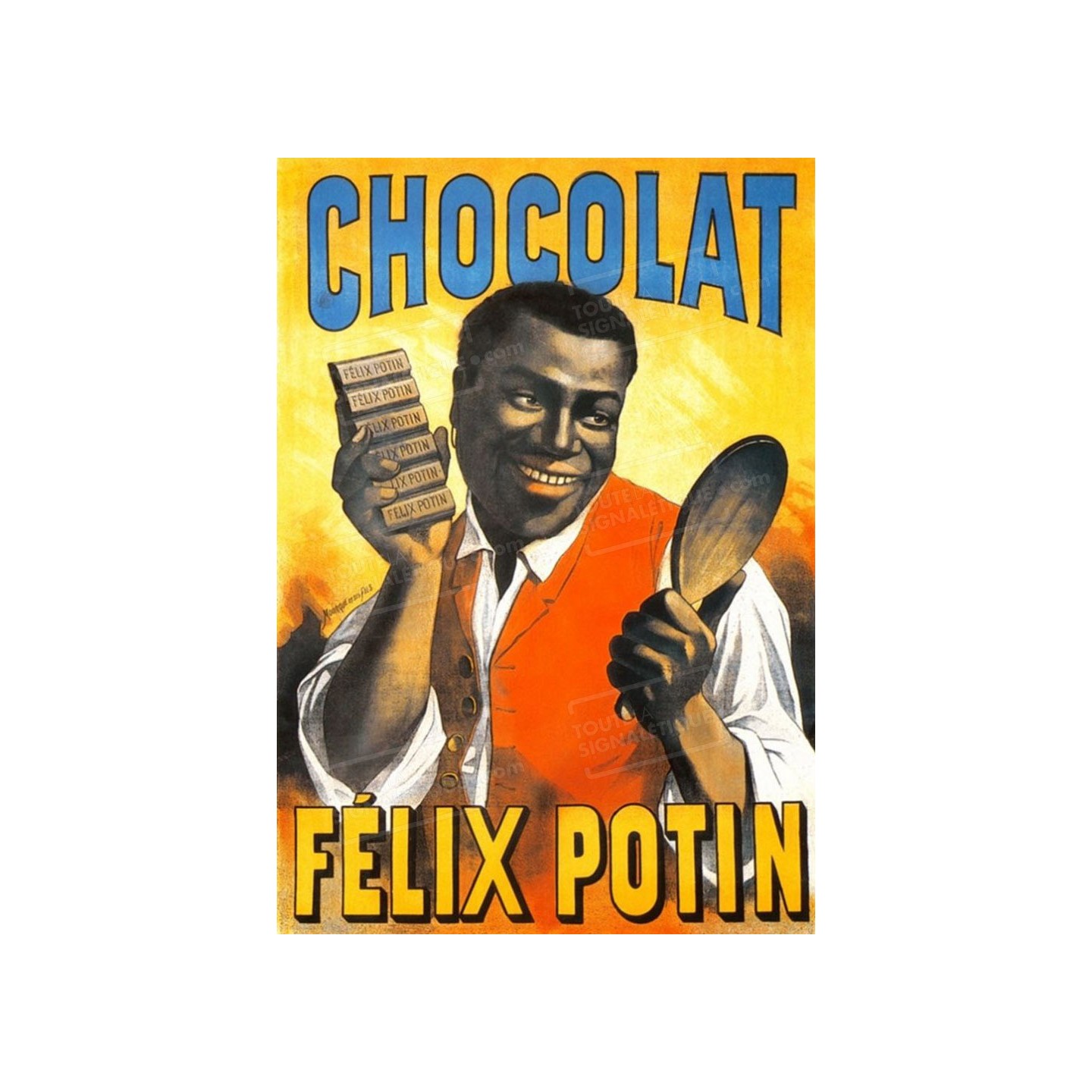 Plaque publicité  " Chocolat Félix Potin "