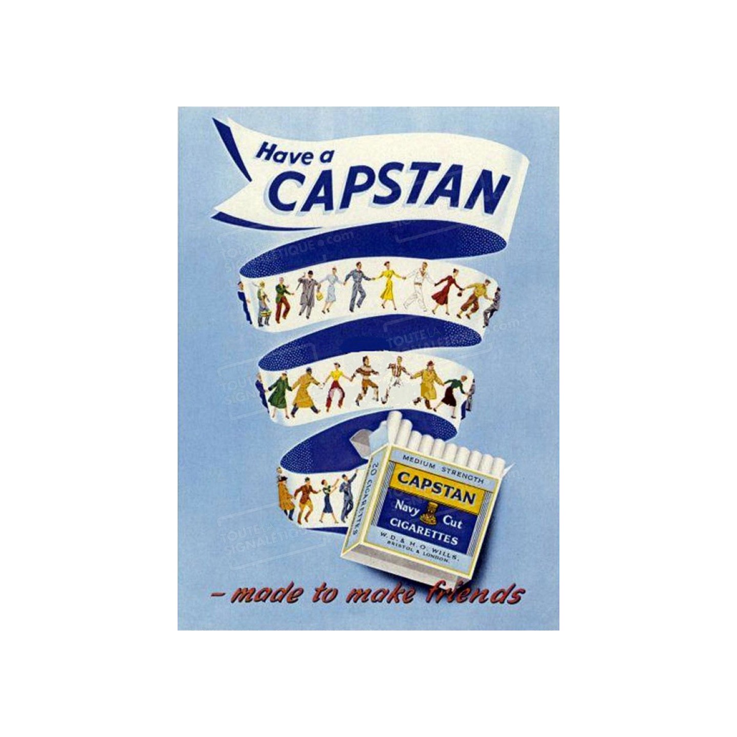 Plaque publicité " Capstan "