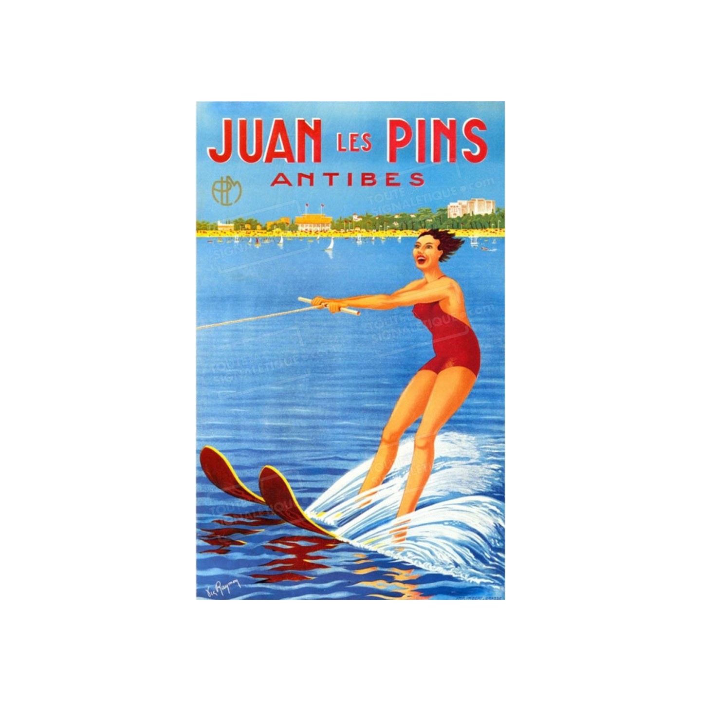 Plaque publicité  "  Juan les Pins  "