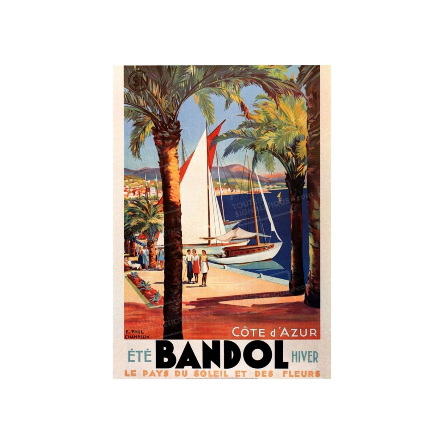 Plaque publicité  " Bandol "