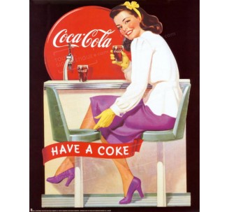 Plaque publicité " Have a coke Coca Cola "