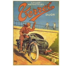 Plaque publicité vintage "Cycles Perrot Dijon"