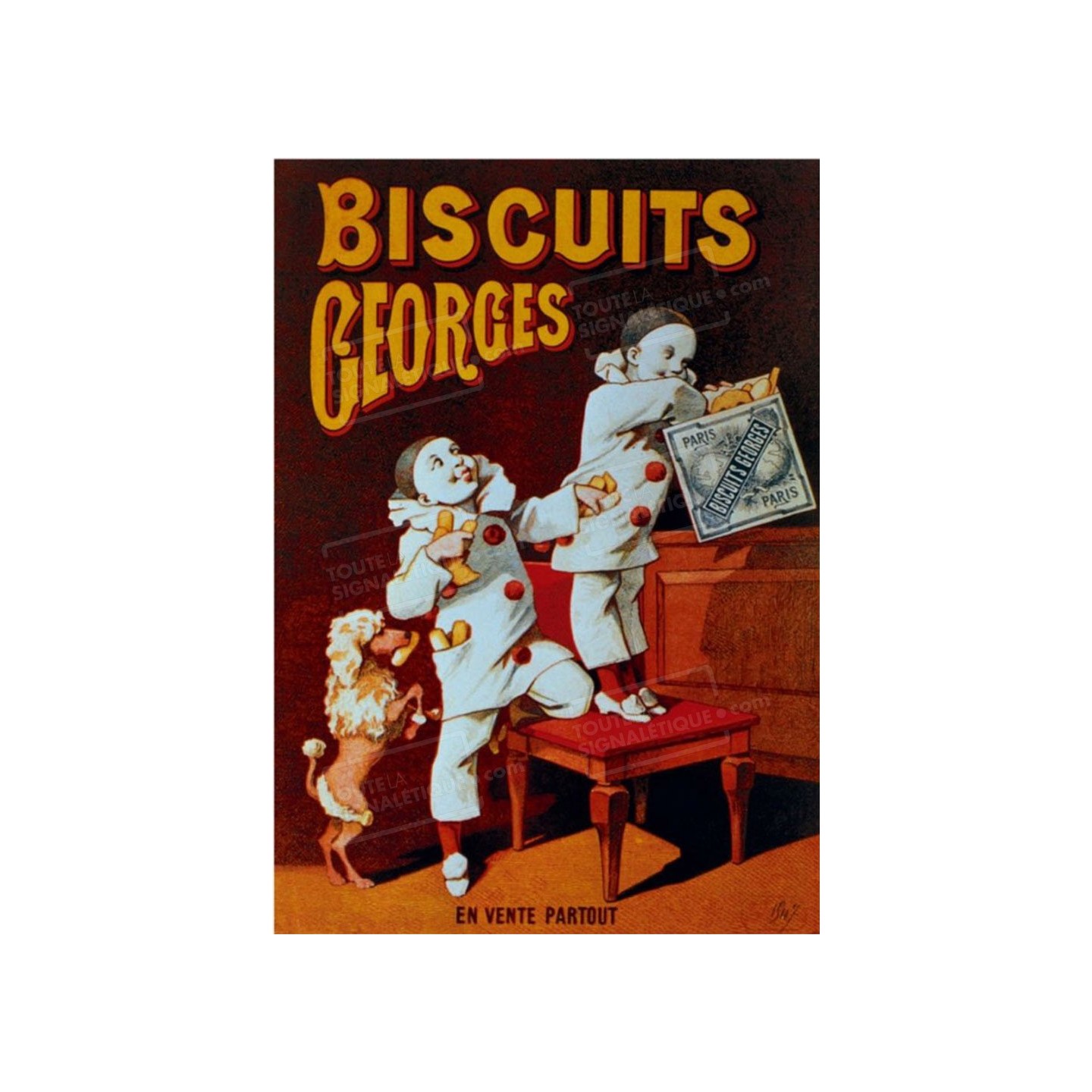 Plaque publicité  "  Biscuits Geoges  "