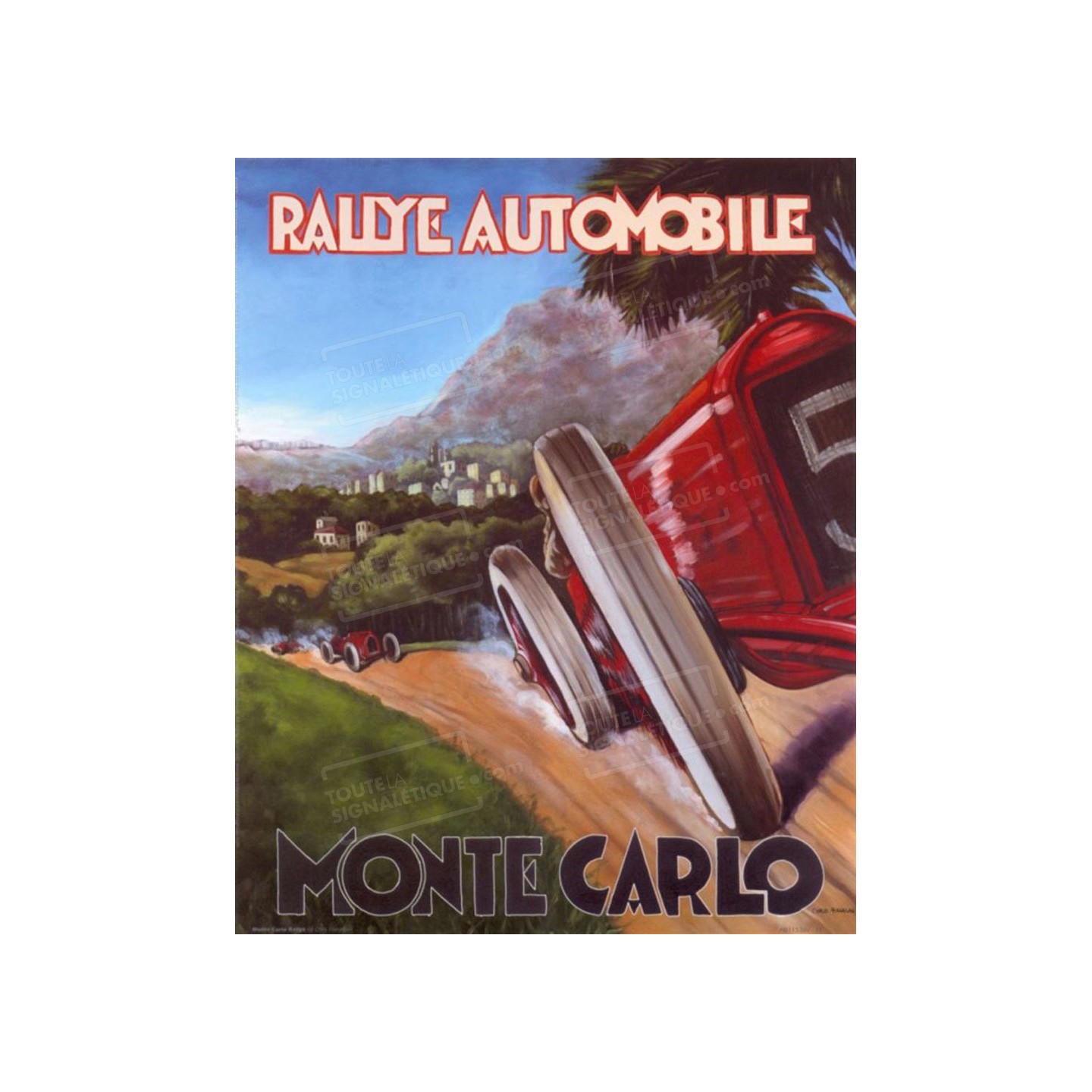 Plaque publicité  " Rallye Automobile Monaco  "