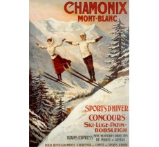 Plaque publicité vintage "Chamonix Mont Blanc "