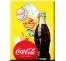Plaque publicité " Coca Cola fond jaune "