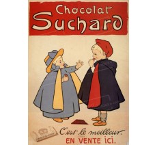 Plaque publicité vintage "Chocolat Suchard C'est le meilleur"