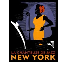 Plaque publicité vintage "La chanteuse de Jazz NEW YORK"