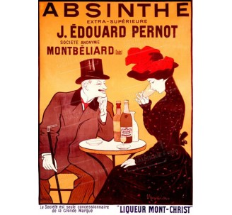 Publicité Vintage "Absinthe Pernot " sur plaque alu