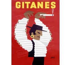 Publicité Vintage "Gitanes" sur plaque alu