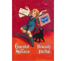 Publicité Vintage "Biscuits Delta" sur plaque alu