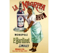 Publicité Vintage "La Negrita" sur plaque alu
