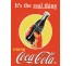 Publicité Vintage "It's the real thing Coca Cola" sur plaque alu