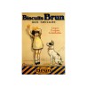 Publicité Vintage  "Biscuits Brun" sur plaque alu