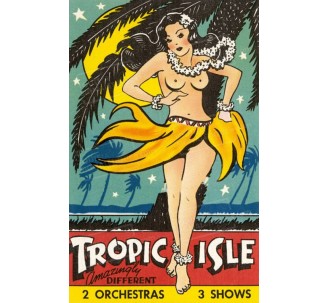 Publicité Vintage "Tropic Isle" sur plaque alu
