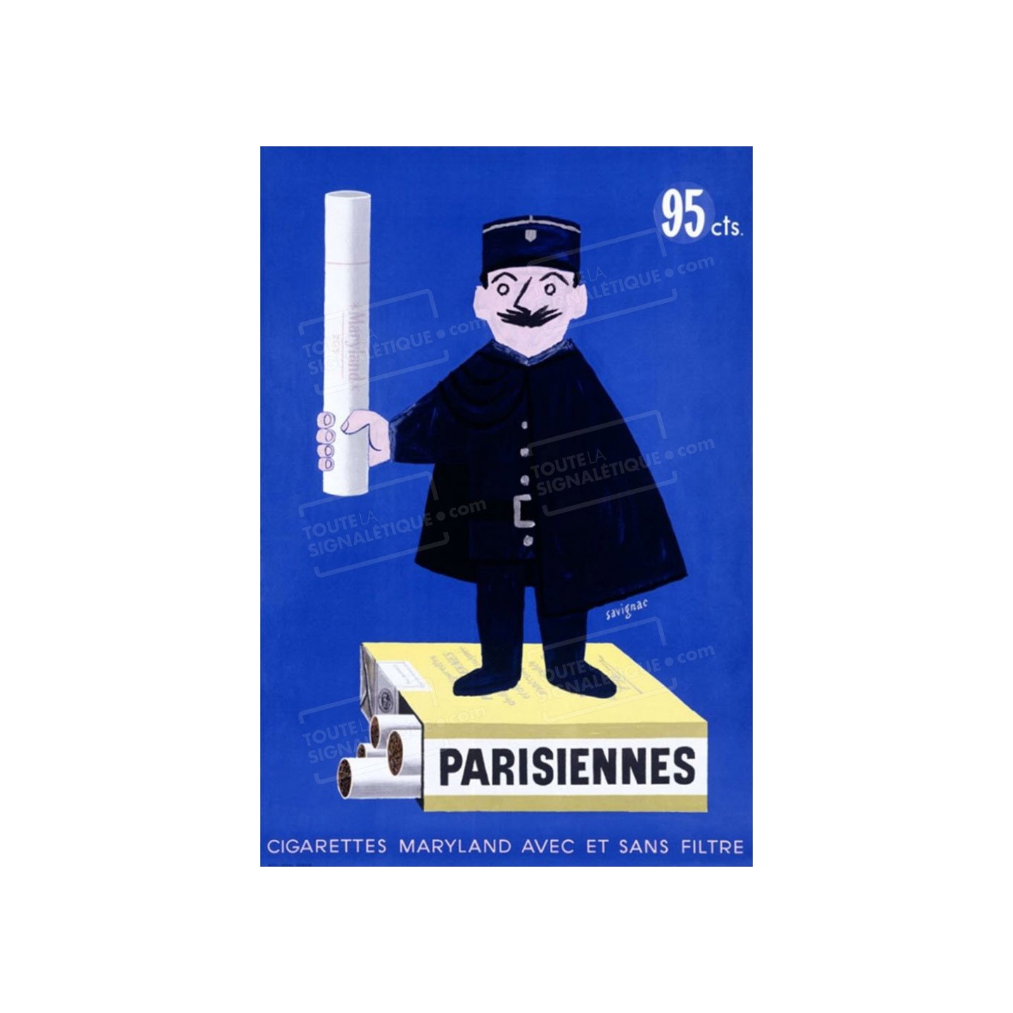 Publicité Vintage  "Parisiennes" sur plaque alu