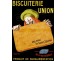 Publicité Vintage "Biscuiterie Union" sur plaque alu