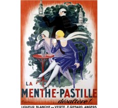 Publicité Vintage "Menthe pastille" sur plaque alu