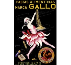 Publicité Vintage "Pastas Gallo" sur plaque alu