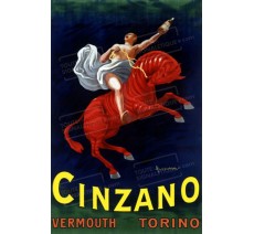 Publicité Vintage "Cinzano" sur plaque alu