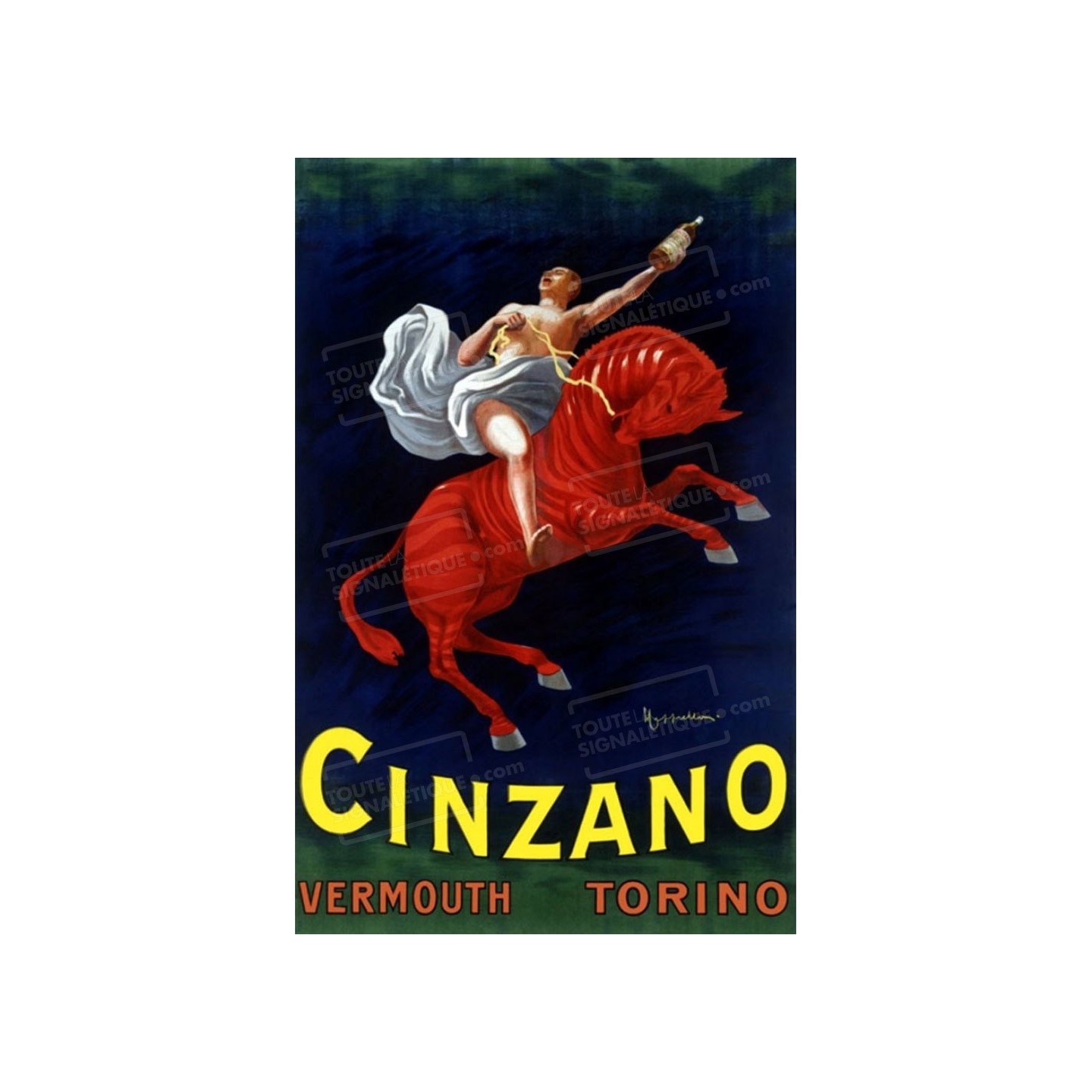 Publicité Vintage  "Cinzano" sur plaque alu