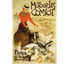 Publicité Vintage "Motocycles Comiot" sur plaque alu