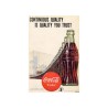 Publicité Vintage  "Continuous quality Coca Cola" sur plaque alu