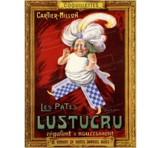 Publicité Vintage "Cartier Millon Lustucru" sur plaque alu