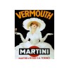 Publicité Vintage  "Vermouth Martini" sur plaque alu