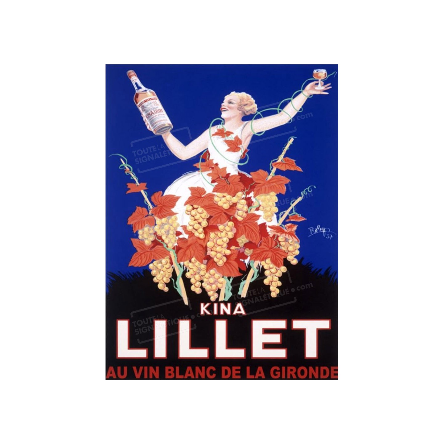 Publicité Vintage  "Kina Lillet" sur plaque alu