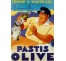 Publicité Vintage "Pastis Olive" sur plaque alu