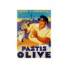 Publicité Vintage  "Pastis Olive" sur plaque alu