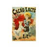 Publicité Vintage  "Cacao Lacté" sur plaque alu