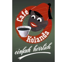 Publicité Vintage "Café Kolanda" sur plaque alu