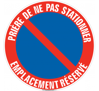 PANNEAU INTERDICTION DE STATIONNER - RESERVE AUX RESIDENTS