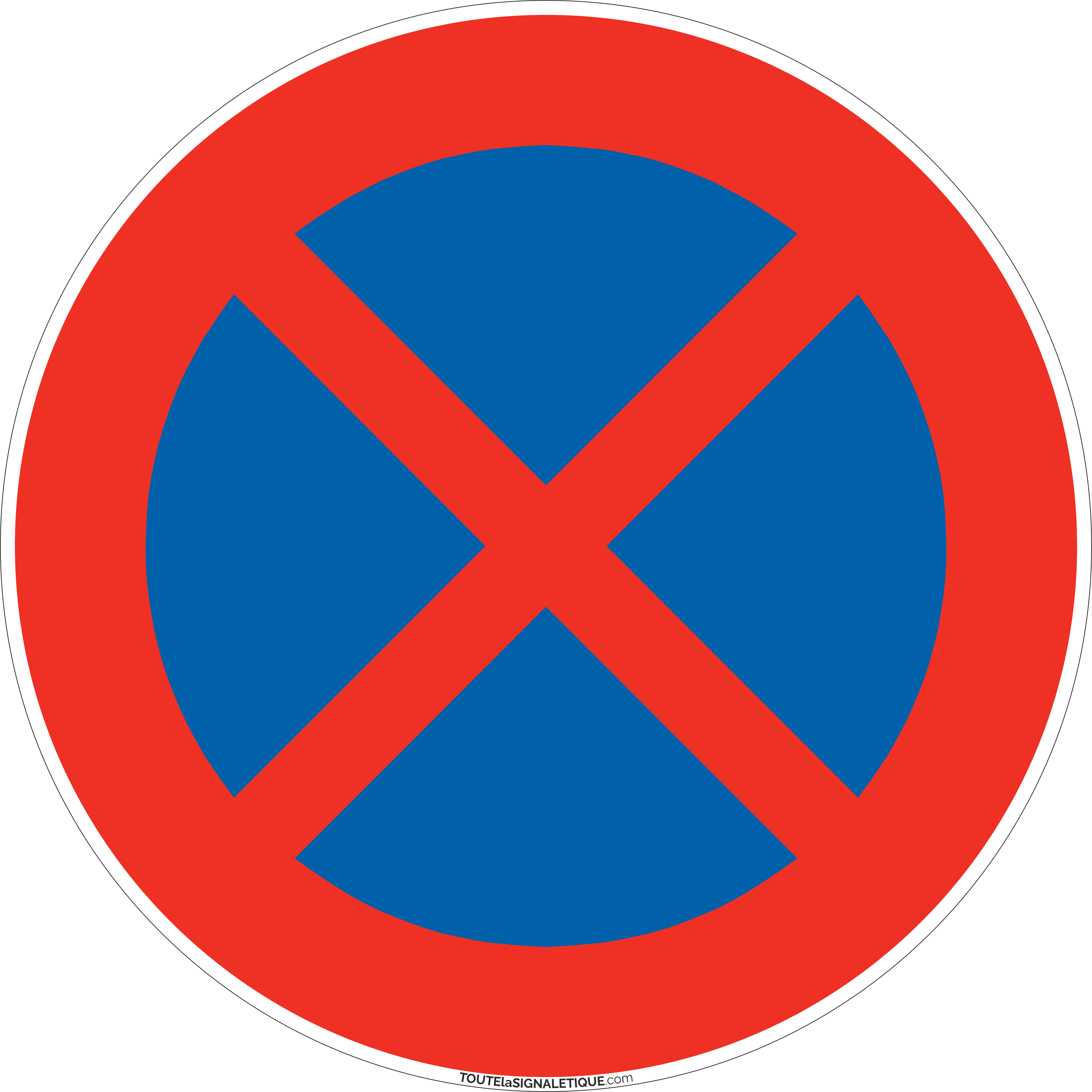 Panneau Arrêt et stationnement interdit - formats et matières au choix