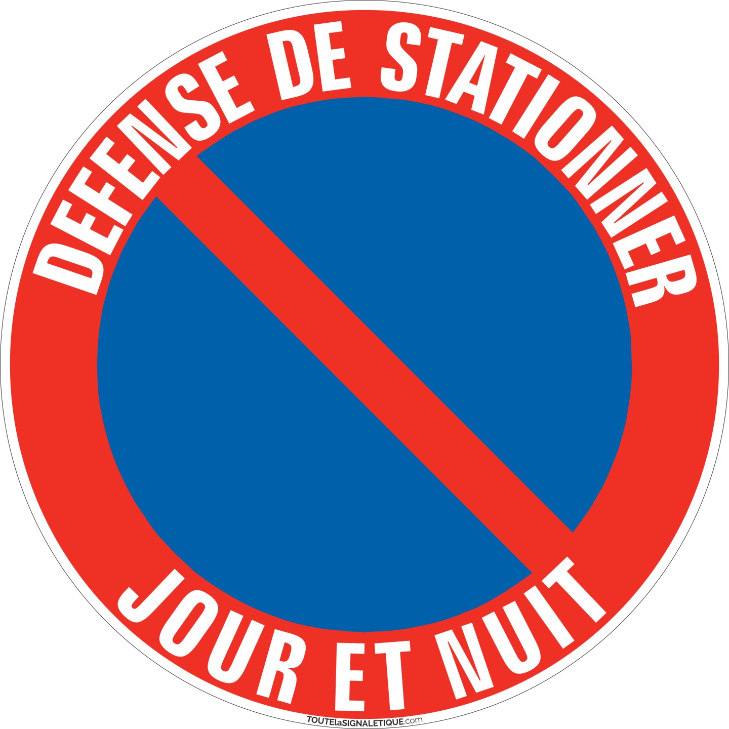 Panneau Défense de stationner, Jour et nuit
