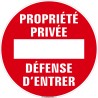 Panneau Sens interdit, Propriété privée, Défense d'entrer