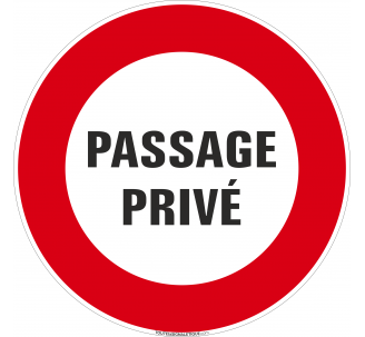 Panneau Passage privé