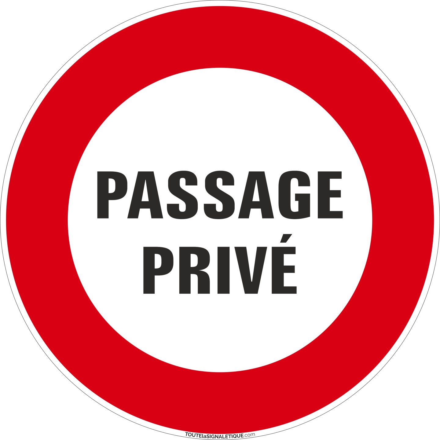 Panneau Passage privé