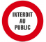 Panneau Interdit au public