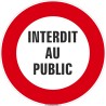 Panneau Interdit au public