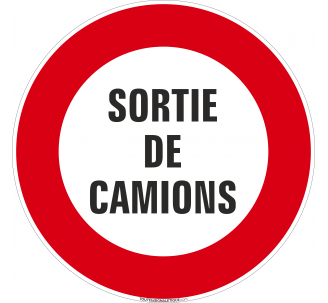 Panneau Sortie de camions